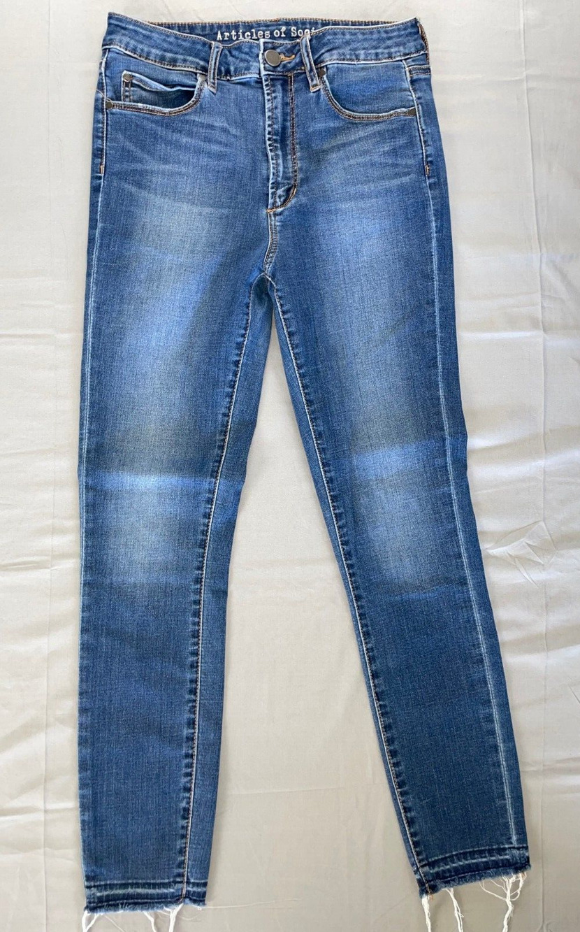 Articles of Society Aos 'Heather' High Rise Crop Lightweight Fray Jeans. 27, GUC